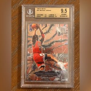 1996-97 Michael Jordan Fleer Metal #241 BGS 8.5 Metal Shredders